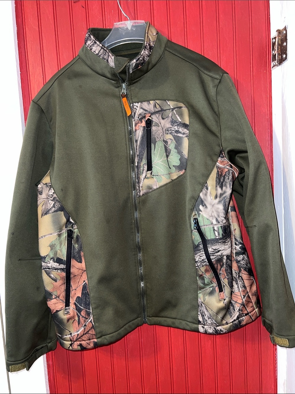 Trail Crest Olive Green Camo Softshell Jacket